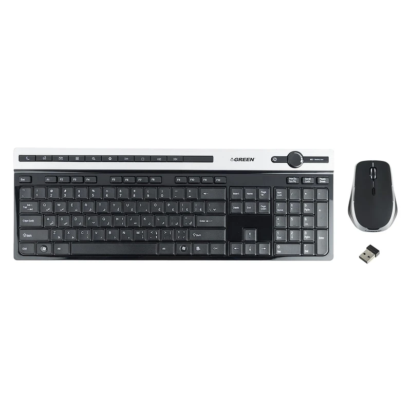 کیبورد و ماوس وایرلس گرین GKM-505W
