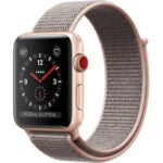 جهان بازار / ساعت هوشمند اپل واچ3مدلApple Watch 3 GPS 38mm Gold Aluminum Case With Pink Sand Sport Band