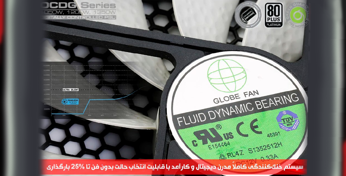 سیستم خنک‌کنندگی کاملاً مدرن و کارآمد با قابلیت انتخاب حالت بدون فن