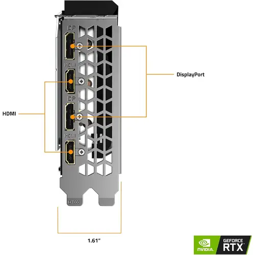 کارت گرافیک استوک گیگابایت GeForce RTX 3060 Ti GAMING OC ظرفیت 8 گیگابایت