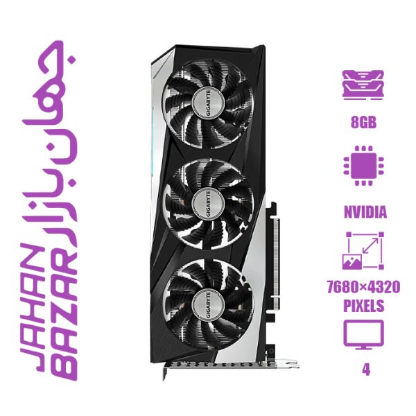 کارت گرافیک استوک گیگابایت GeForce RTX 3060 Ti GAMING OC ظرفیت 8 گیگابایت