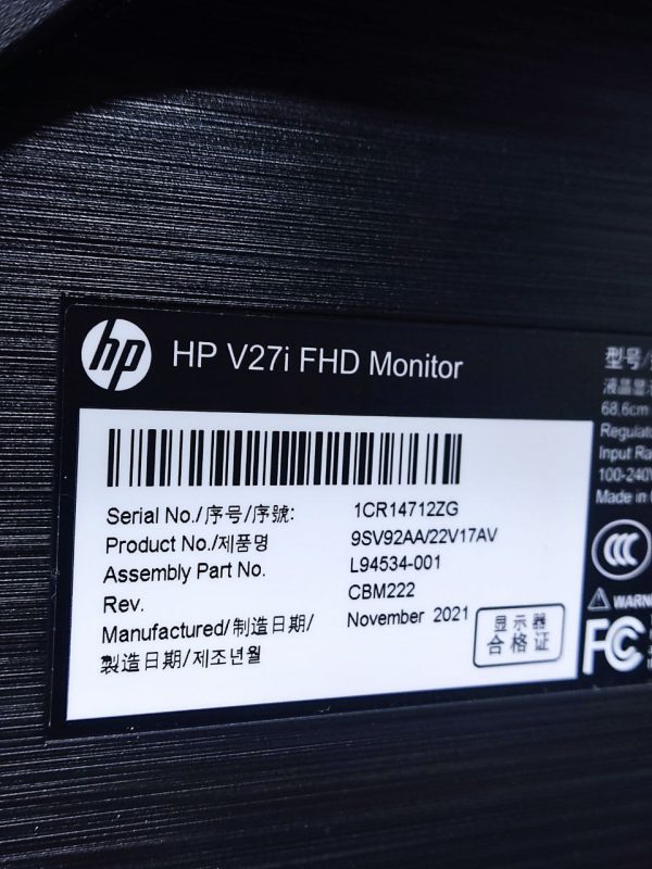 مانیتور اپن باکس 27 اینچ HP V27i پورت HDMI (+جعبه و 2 کابل) - Image 3