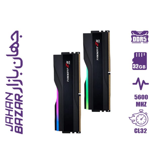 رم جی اسکیل 32 گیگ Trident Z5 RGB Black 16GBx2 5600MHz CL30 DDR5