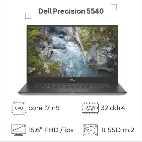 لپ تاپ استوک Precision 5540 پردازنده i7 نسل 9