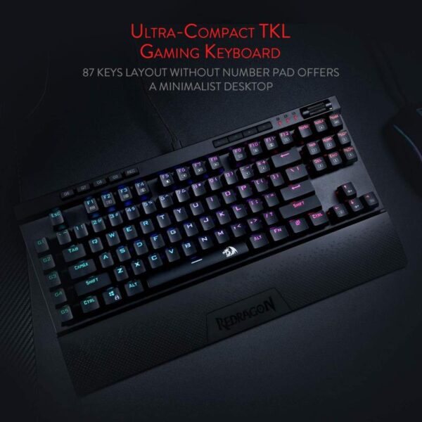 کیبورد گیمینگ ردراگون Magic Wand K587 Blue Switch - Image 3