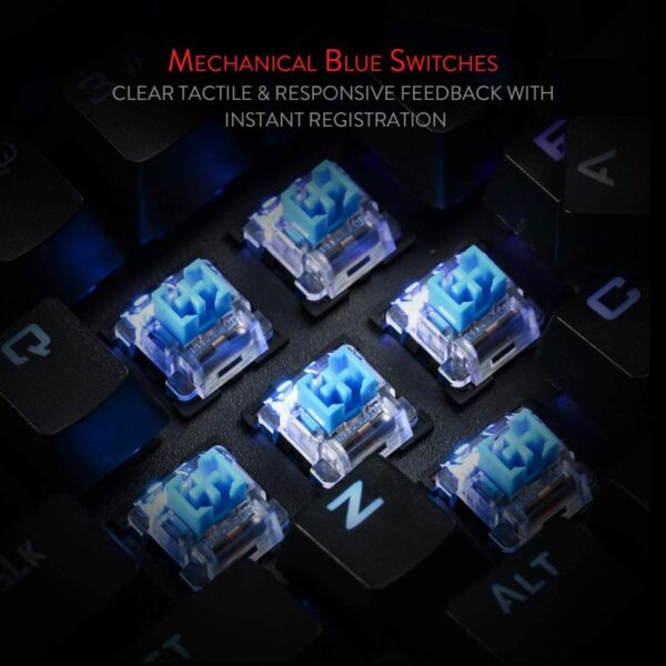 کیبورد گیمینگ ردراگون Magic Wand K587 Blue Switch - Image 7