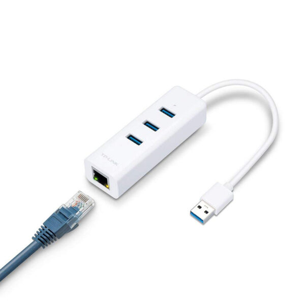 هاب USB 3.0 سه پورت و کارت شبکه تی پی لینک UE330 - Image 5