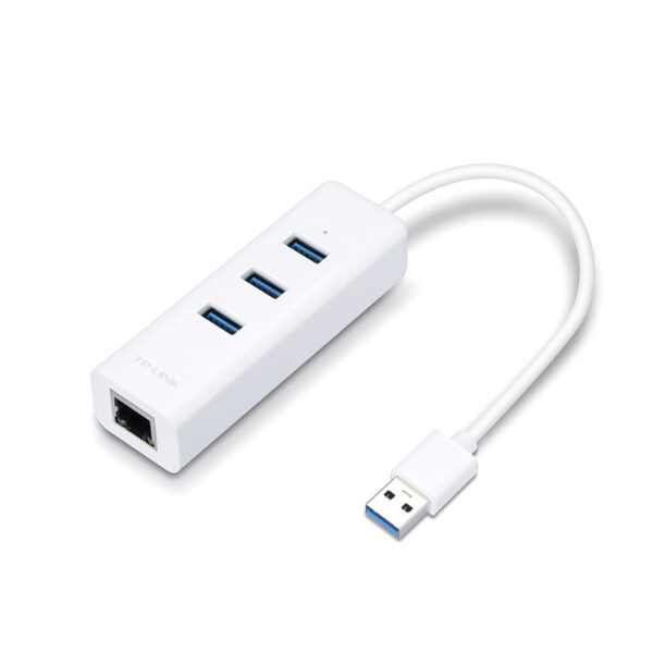 هاب USB 3.0 سه پورت و کارت شبکه تی پی لینک UE330