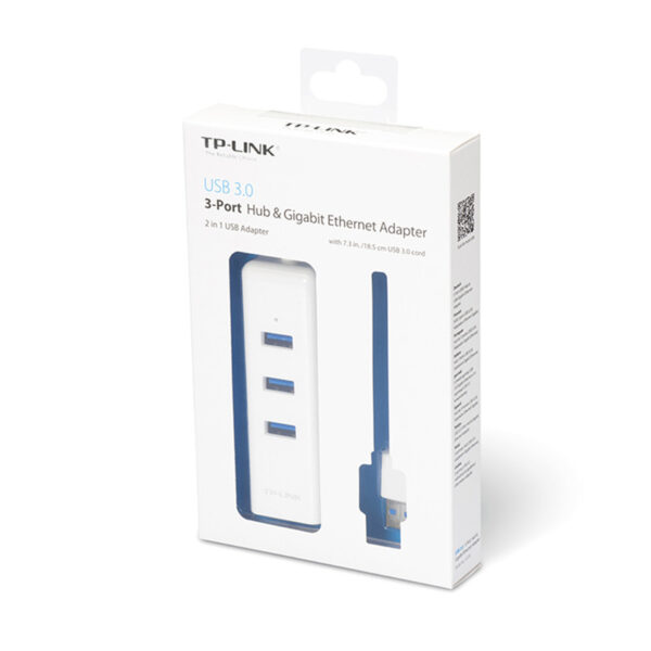 هاب USB 3.0 سه پورت و کارت شبکه تی پی لینک UE330 - Image 7