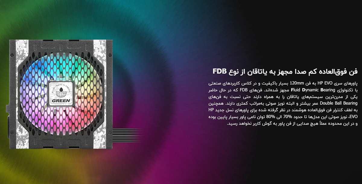 فن فوق‌العاده کم صدا مجهز به یاتاقان از نوع FDB 