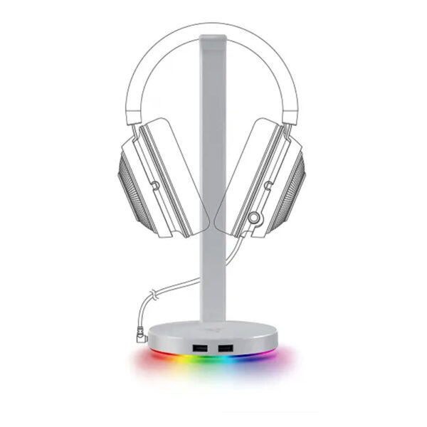 پایه هدست گیمینگ ریزر BASE STATION V2 CHROMA MERCURY - Image 3