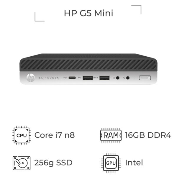 مینی کیس استوک HP 600 800 G5 Tiny پردازنده i7 نسل 9