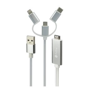 کابل لایتنینگ تبدیل Micro USB/Type-C به HDMI مدل PCH70