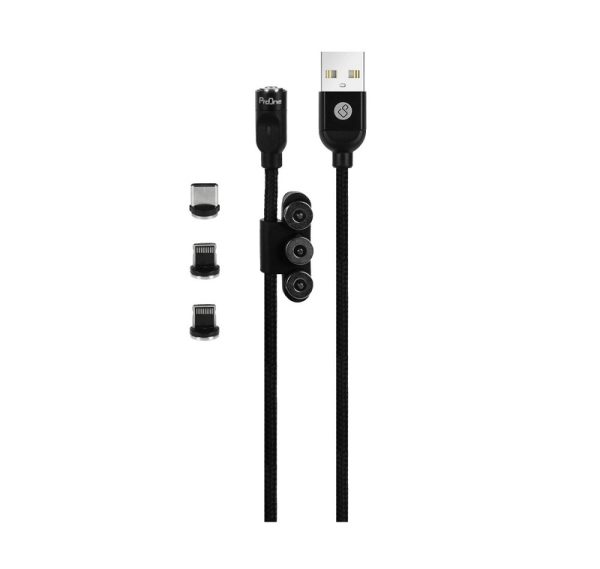 کابل تبدیل مگنتی USB به Type-C لایتنینگ پرووان مدل PCC260 - Image 3