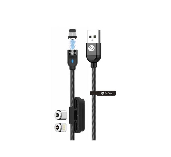 کابل تبدیل مگنتی USB به Type-C لایتنینگ پرووان مدل PCC260