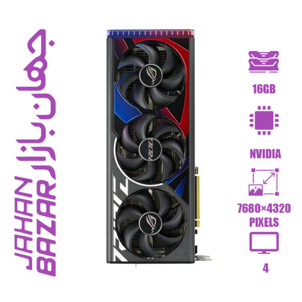 کارت گرافیک ایسوس مدل ASUS Geforce RTX 4080 Super RogStrix OC 16G ظرفیت 16 گیگابایت