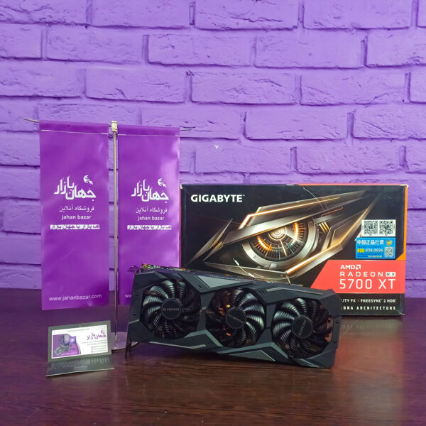 کارت گرافیک استوک GIGABYTE RADEON RX 5700 GAMING XT ظرفیت 8 گیگابایت با کارتن