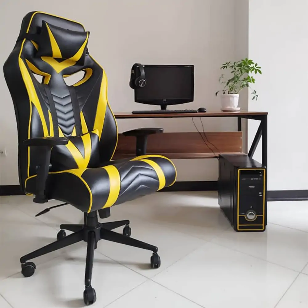 صندلی گیمینگ ارزان طرح DXRACER مدل دیزل مشکی زرد