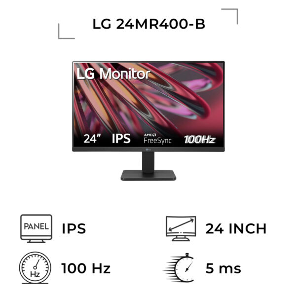 مانیتور ال جی مدل 24MR400-B سایز 24 اینچ