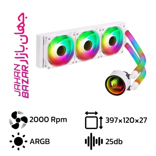 خنک کننده مایع پردازنده گرین مدل Green Glacier 360 Stream-ARGB