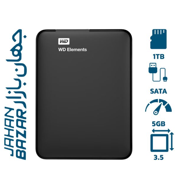 هارد اکسترنال وسترن دیجیتال مدل Western Digital Elements ظرفیت 750 گیگابایت