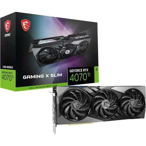 کارت گرافیک ام اس آی MSI RTX 4070 TI Gaming X slim black 12GB ظرفیت 12گیگابایت