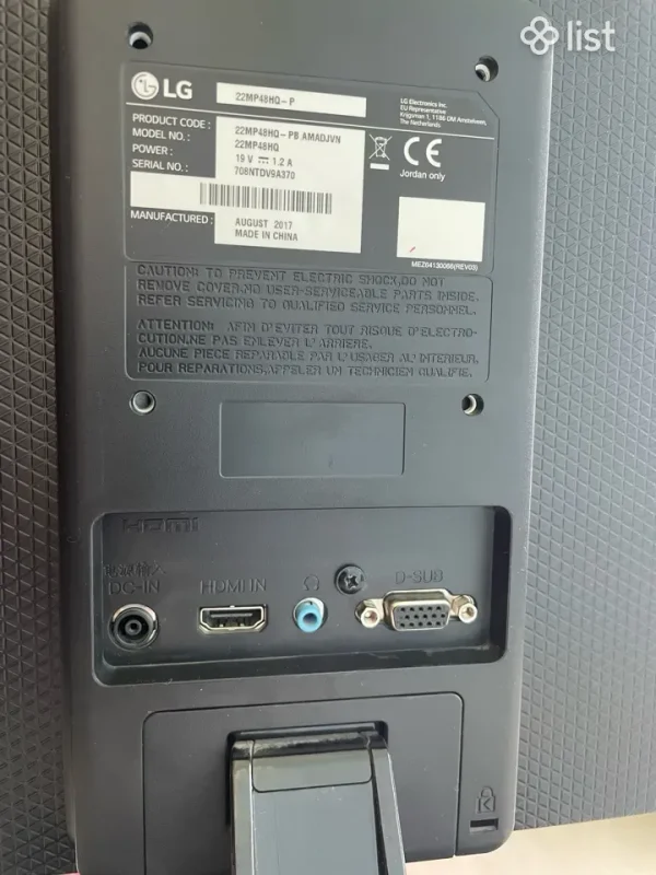 مانیتور استوک 22 اینچ ال جی LG 22MP48HQ