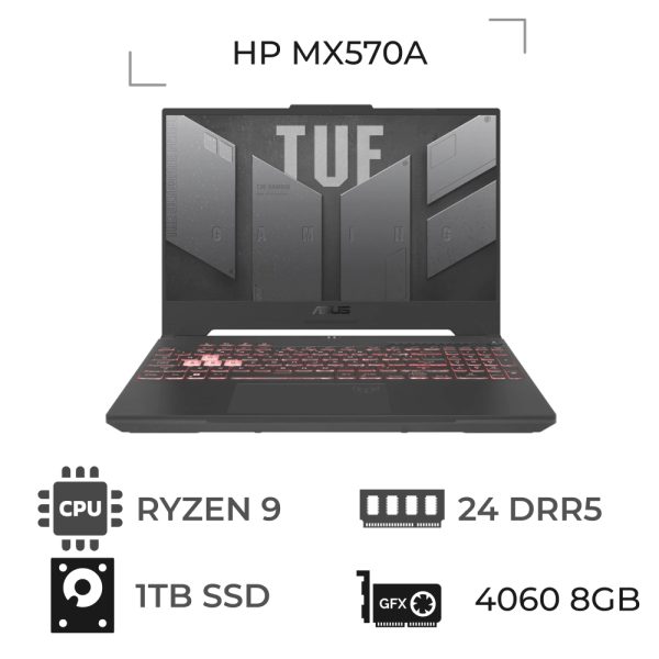 لپ تاپ ایسوس 15.6 اینچ مدل TUF Gaming FA507UV-AA RYZEN 9 8945H 24GB DDR5 1TB 8GB RTX 4060