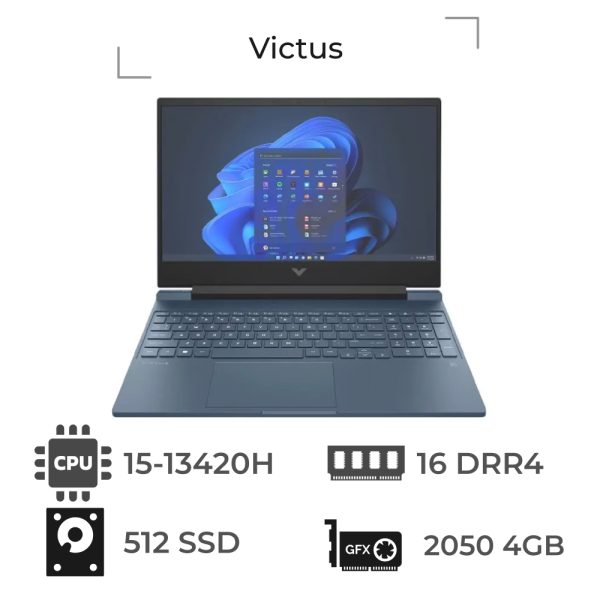 لپ تاپ اچ پی 15.6 اینچ مدل Victus 15-FA1108NIA-AA Core I5 13420H 16GB DDR4 512GB 4GB RTX 2050