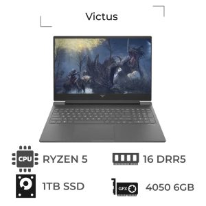 لپ تاپ اچ پی 15.6 اینچ مدل Victus 15-FB2082WM-AB RYZEN 5 8645HS 16GB DDR5 1TB 6GB RTX 4050