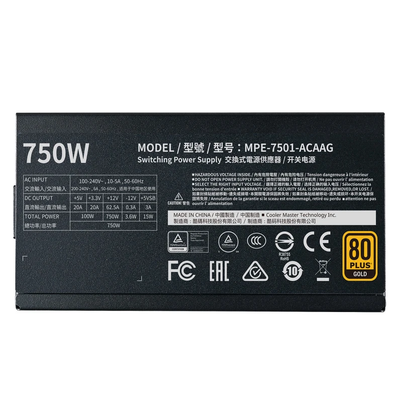 Cooler master MWE 750W V2 GOLD FULL MODULAR