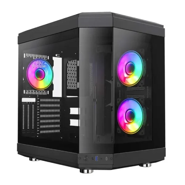 کیس گیمینگ کامپیوتر گیم مکس مدل HYPE Black