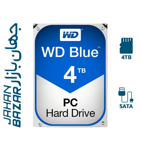 هارد دیسک اینترنال وسترن دیجیتال مدل Blue WD40EZAX ظرفیت 4 ترابایت