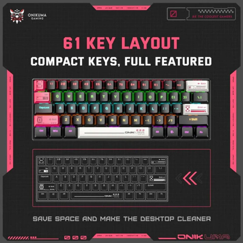 Onikuma Full Size Mechanical G55 RGB Black
