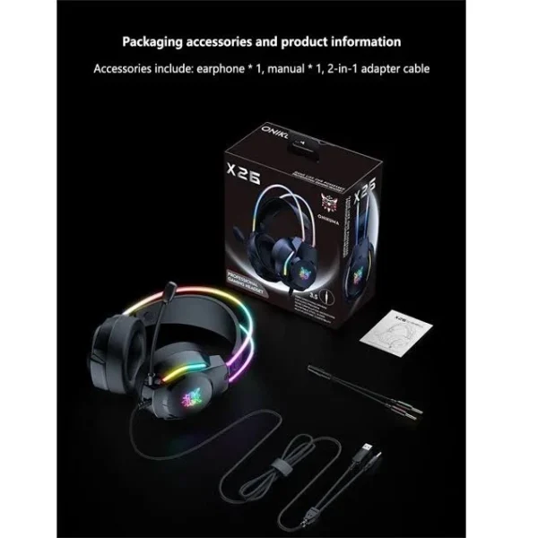 Onikuma Gaming X26 Black