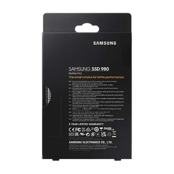 اس اس دی اینترنال سامسونگ مدل M.2 NVMe Samsung 980 ظرفیت 250 گیگابایت