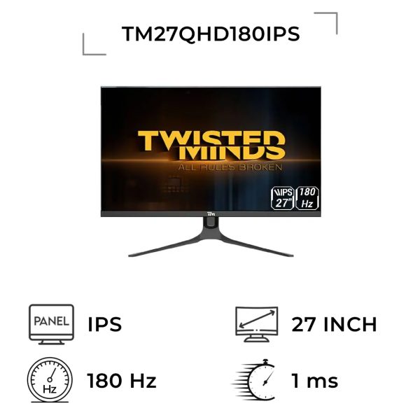 مانیتور تویستد مایندز مدل Twisted Minds TM27QHD180IPS سایز 27 اینچ