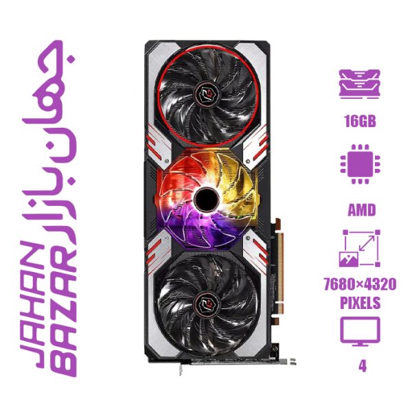 کارت گرافیک استوک ازراک مدل Asrock RX 6800 Phantom Gaming 16Gb ظرفیت 16 گیگابایت