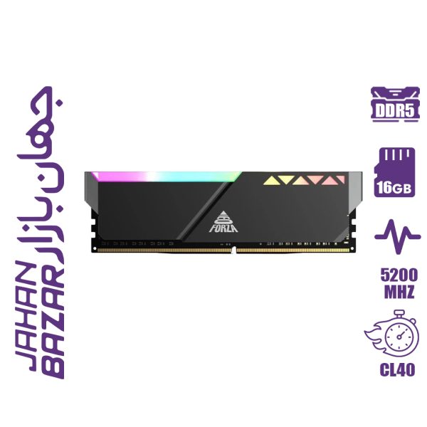 رم کامپیوتر نئو فورزا Neo Forza Trinity RGB 16GB Single 5200MHz CL40 - Black
