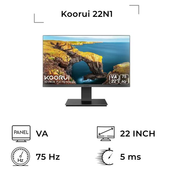 مانیتور کووری مدل Koorui 22N1 سایز 22 اینچ