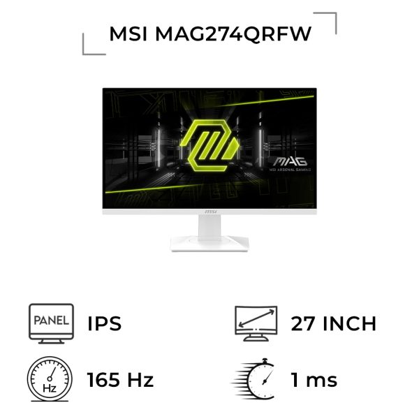 مانیتور گیمینگ 27 اینچ ام اس آی مدل MSI MAG274QRFW