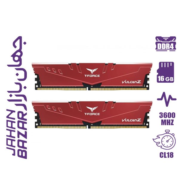 رم کامپیوتر تیم گروپ TeamGroup T-Force Vulcan Z 16GB 3600MHz CL18