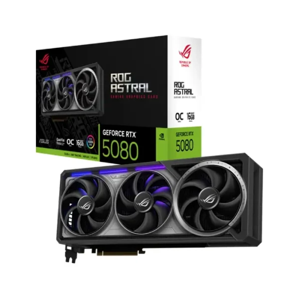 کارت گرافیک ایسوس مدل ASUS ROG Astral RTX 5080 OC 16GB ظرفیت 16 گیگابایت