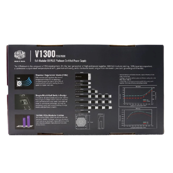 پاور کامپیوتر کولر مستر مدل V1300 PLATINUM Full Modular - Image 7