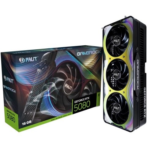 کارت گرافیک پلیت مدل Palit GeForce RTX 5080 GameRock 16GB OC ظرفیت 16 گیگابایت