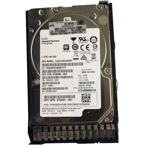 HPE 2.4TB SAS 12G Mission Critical 10K SFF SC 3-year Warranty 512e Multi Vendor HDD 881457-B21