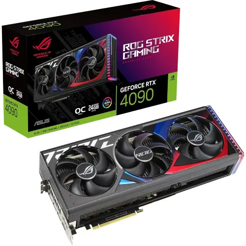کارت گرافیک استوک ایسوس مدل Asus RTX 4090 ROG Strix OC 24GB ظرفیت 24 گیگابایت