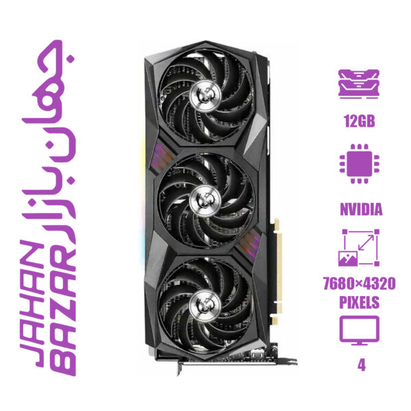 کارت گرافیک استوک ام اس آی مدل GeForce RTX 3080 GAMING Z TRIO 12G LHR با ظرفیت 12 گیگابایت