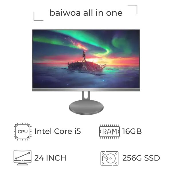 آل این وان استوک baiwoa پردازنده i5 نسل 7 (سفید)