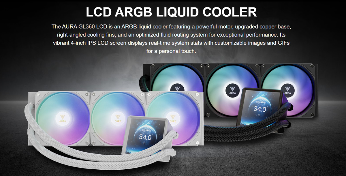 LCD ARGB LIQUID COOLER